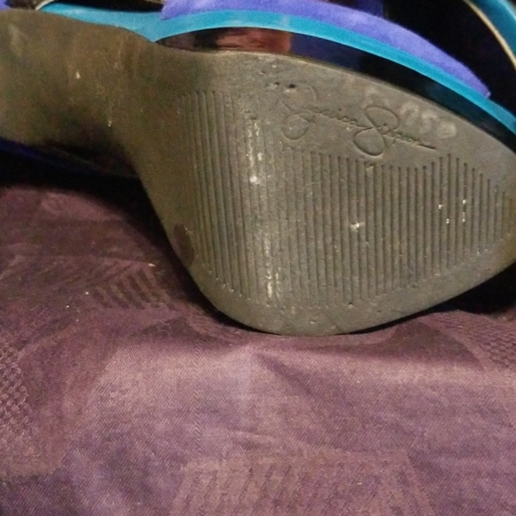 Shoes: Jessica Simpson Color Block Open Toe Heels - Picture 6 of 8